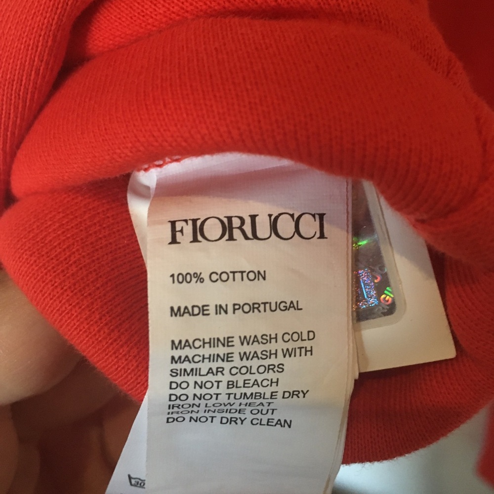 /SOLD/Fiorucci Crop Hoodie Sweater Angels Red Sz M - Picture 8 of 8
